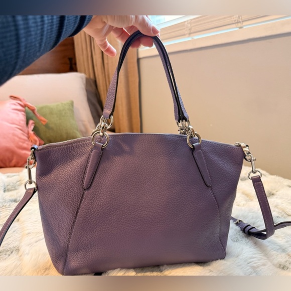Coach Lavender Leather Tote Bag - Picture 3 of 11